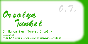 orsolya tunkel business card